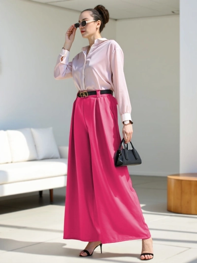 Royalfashion Damen Weite Woven Hosen