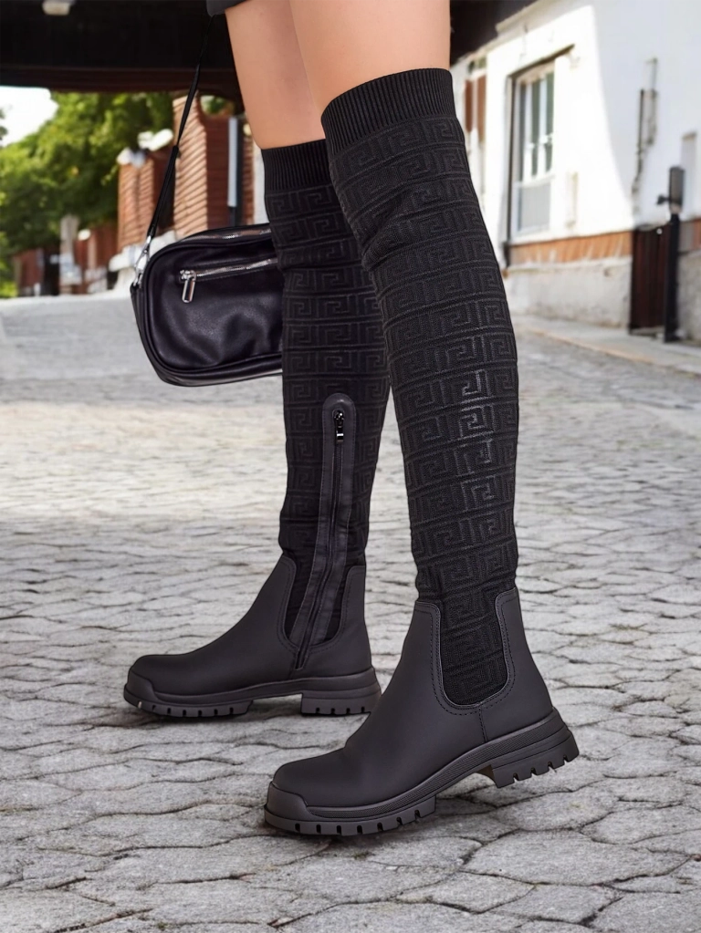 Royalfashion Damen Slip-On Stiefel Bezzonu