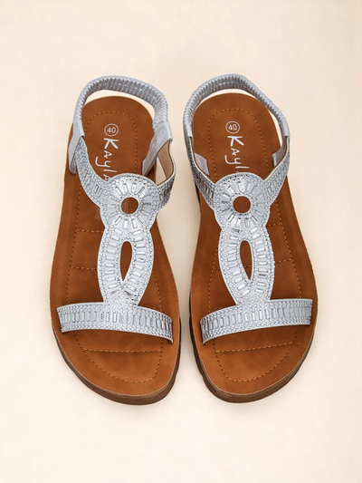 Royalfashion Damensandalen mit dekorativen Ava Shine Riemen