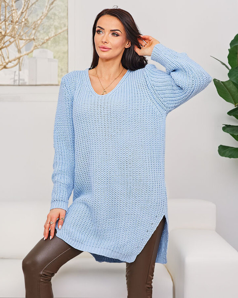 Royalfashion Längerer Damenstrickpullover