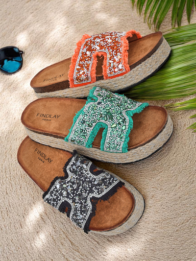 Royalfashion Damensandalen mit Candy Candy Dekorationen