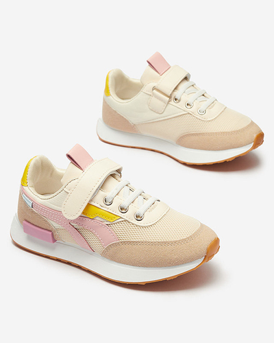 Mädchen-Sportschuhe in beige-rosa Kaxo- Footwear