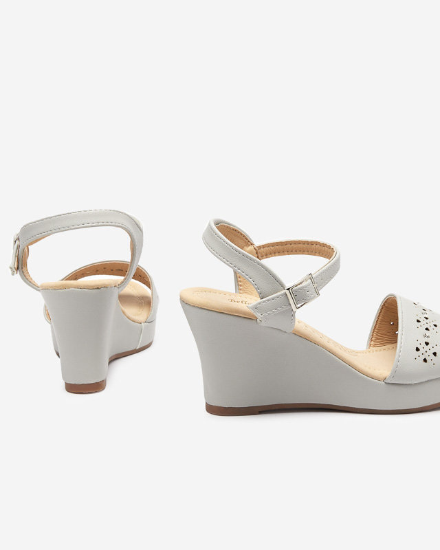 OUTLET Graue Keilsandalen für Damen Bellomia - Schuhe