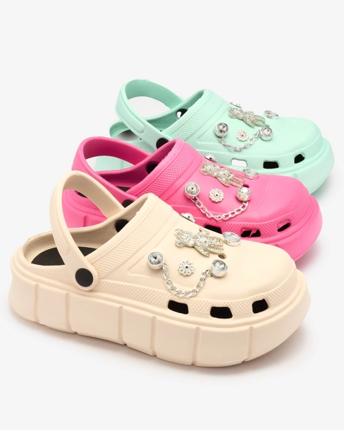 Жіночі гумові шльопанці Royalfashion бежеві Kooranza