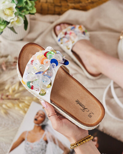 Royalfashion Damen Loassa Strass-Flip-Flops