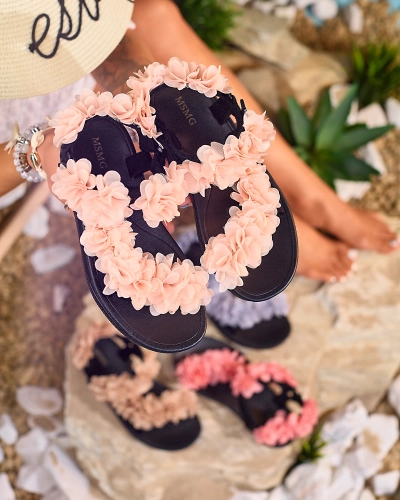 Royalfashion Powder Damen Sandalen mit Blumen Alferroy