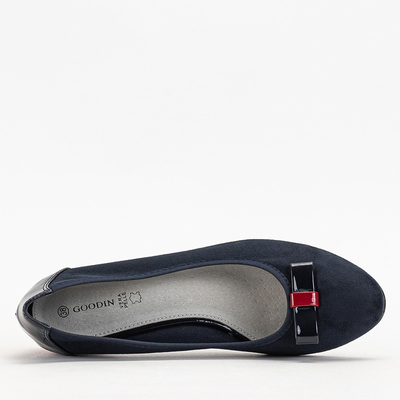 Темно-сині жіночі туфлі на підборах Sentiso