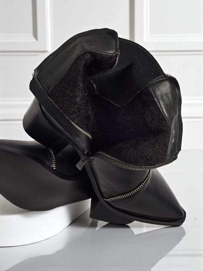 Damen Stiefeletten aus Öko-Leder mit Blockabsatz Omen Glade