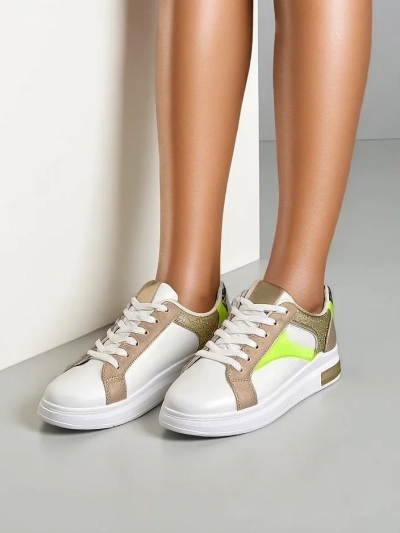 Royalfashion Damen Sneakers mit Glitzer Kaone