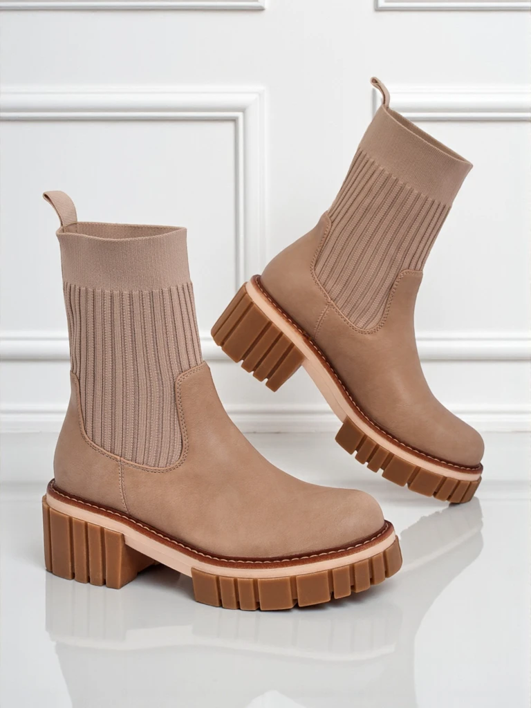 Damen Stiefeletten mit Blockabsatz aus Öko-Leder Ivy Storm