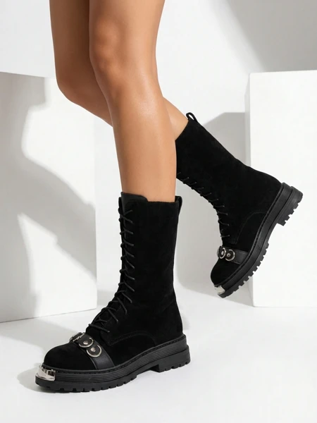 Royalfashion Damen Schnürstiefel Werces