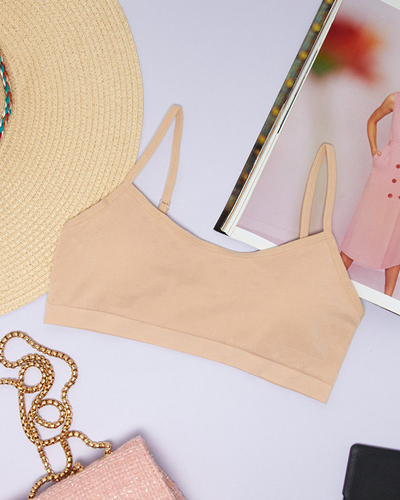 Kinder-Sport-BH in Beige - Unterwäsche