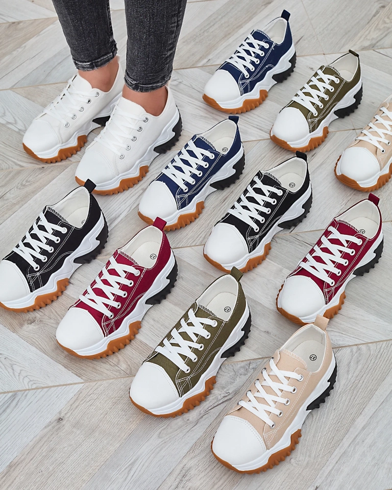 Damen grüne Plateau-Sportschuhe Nacarry - Footwear