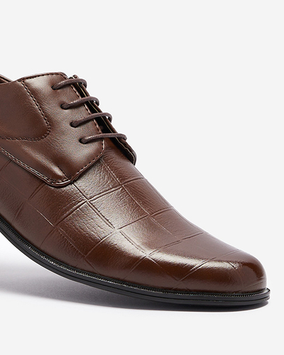 Коричневі елегантні чоловічі туфлі Elfobs - Взуття