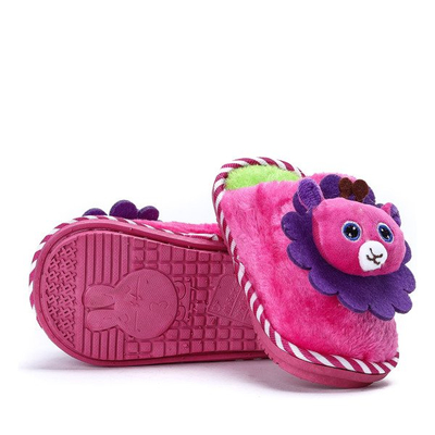 Rosa Hausschuhe mit Emi-Dekoration - Schuhe 1