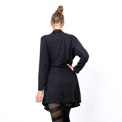 Schwarzer Damen-Knoten-Cardigan - Kleidung