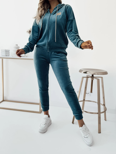 Комплект жіночих велюрових світшотів Royalfashion Turquoise