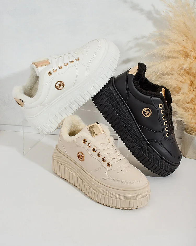 Royalfashion Warme Damen-Sneakers mit Fell Sofi