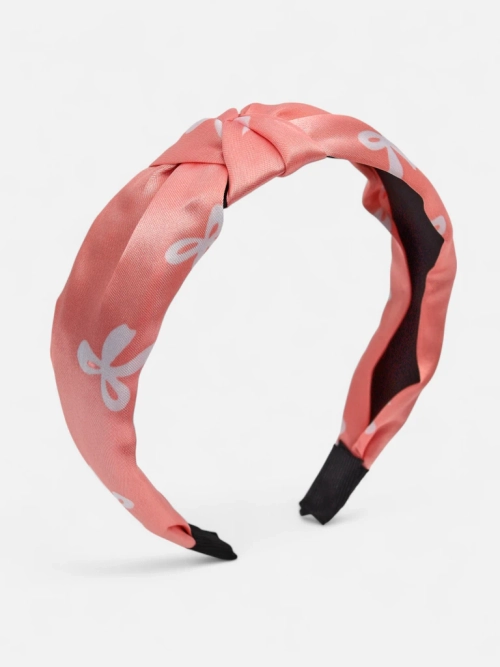 Royalfashion Пов'язка для волосся атласна з плетінням з принтом