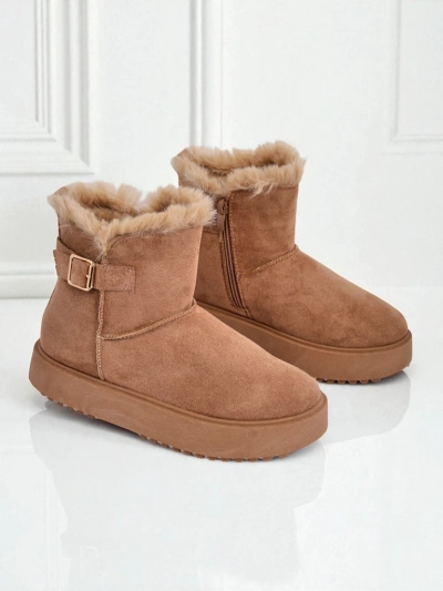Royalfashion Kurze Damenstiefel im Schneestiefel-Stil Winter Crest