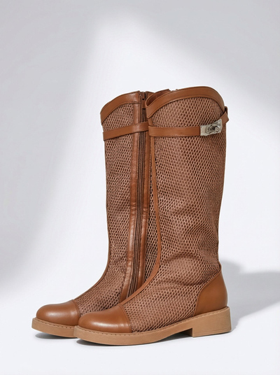 Royalfashion Високі перфоровані жіночі черевики на щиколотці Ovittole