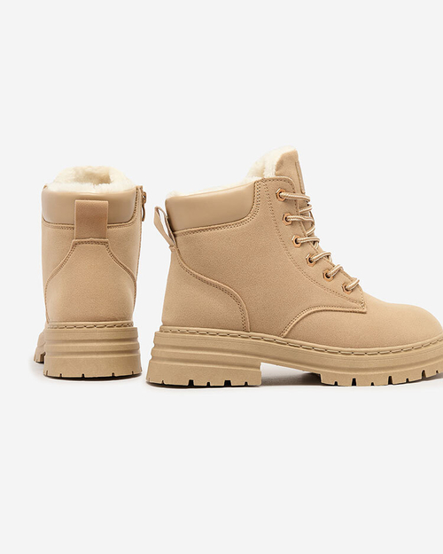 Royalfashion Світло-коричневі жіночі утеплені черевики-трапери Radoras