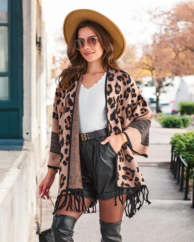 Royalfashion Damen-Poncho mit Druck