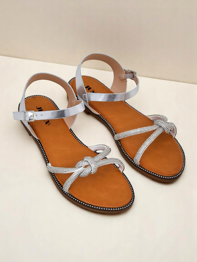 Royalfashion Жіночі сандалі з декоративними цирконіями Bella Shine