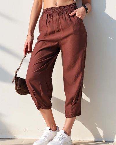 Royalfashion Gerade Damenstoffhose 7/8