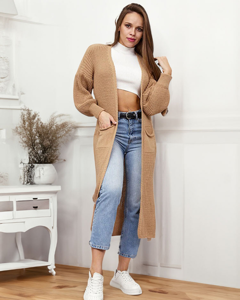 Royalfashion Hellbrauner Damen Strickpullover