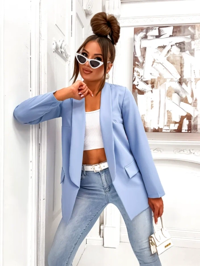 Royalfashion Damenblazer ohne Verschluss Elegant