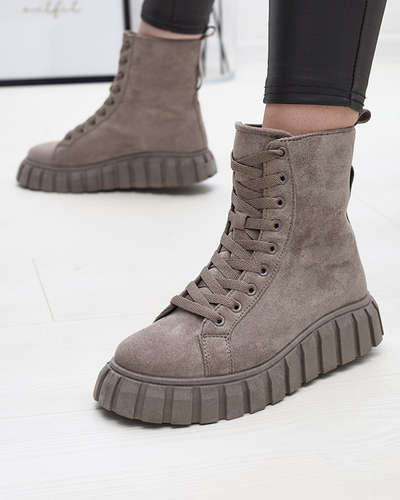 Сірі жіночі черевики з екозамші Alolu- Footwear