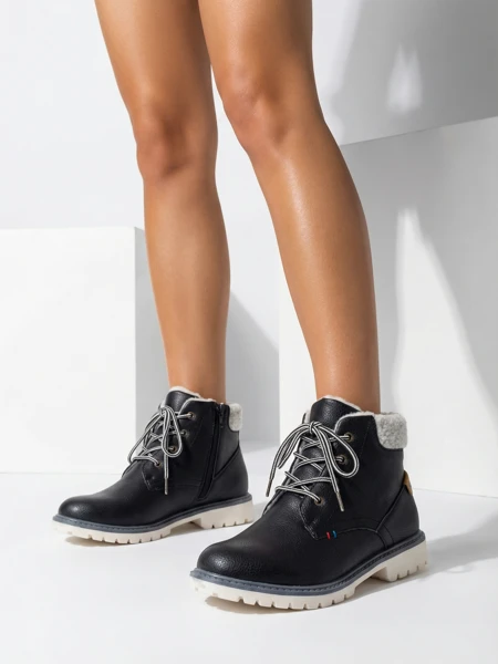 Schwarze isolierte Tiptop-Stiefel für Jungen - Footwear