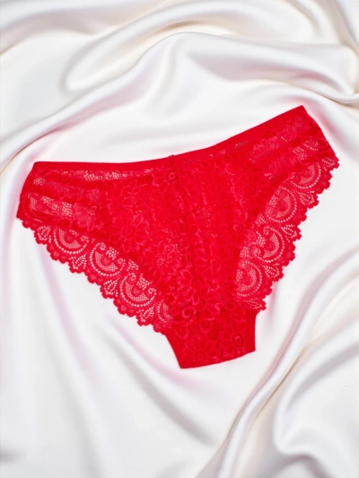 Damen-Slips mit Spitze und Bändchen