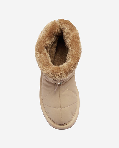 Hellbraune Damen Isolierte Stiefel a'la Schneestiefel Kaliolen - Footwear