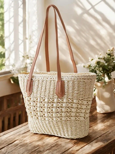 Royalfashion Große Strohtasche für Damen