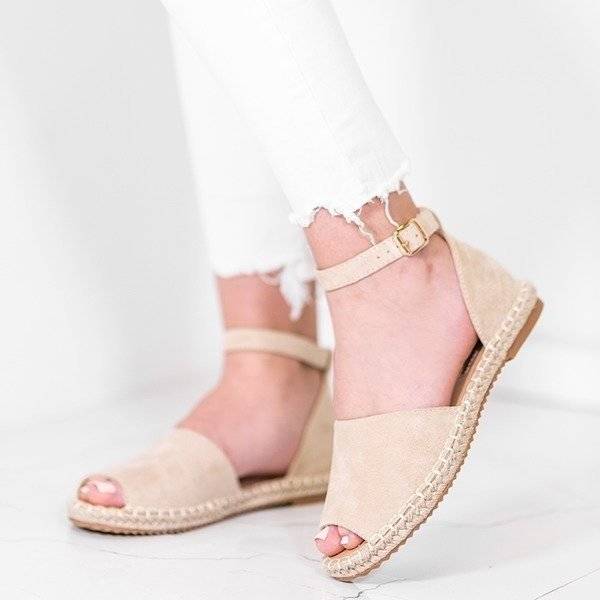 OUTLET Beige Espadrilles mit Velino-Schnitt - Schuhe