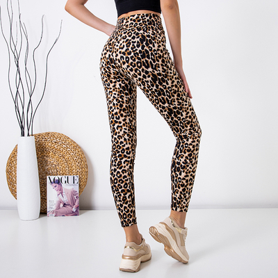 Braune Leopardengamaschen für Damen - Kleidung