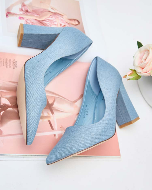 Жіночі човники Royalfashion Jeansem Stiletto