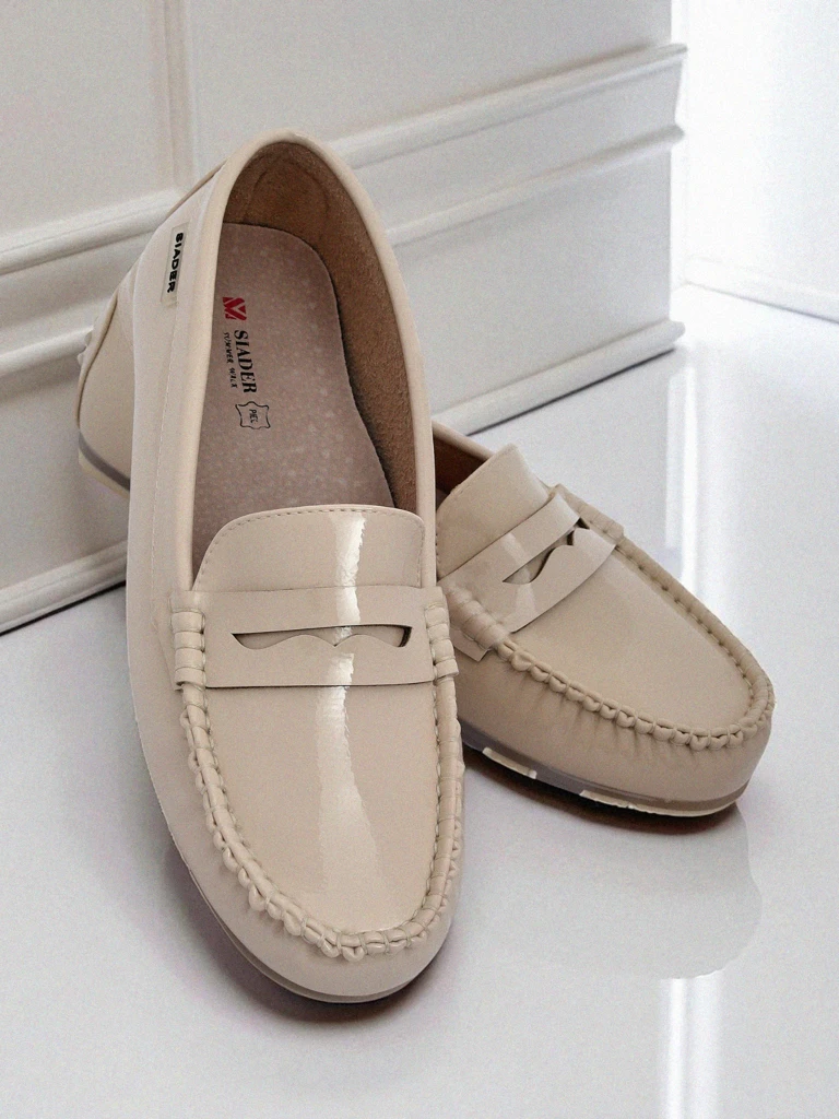 Loafers Damen Beige Kallista - Öko-Wildleder Premium