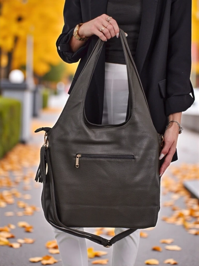 Große Damenhandtasche Shopper Crystal Haven aus Öko-Leder