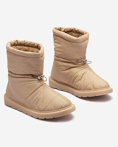 Hellbraune Damen Isolierte Stiefel a'la Schneestiefel Kaliolen - Footwear