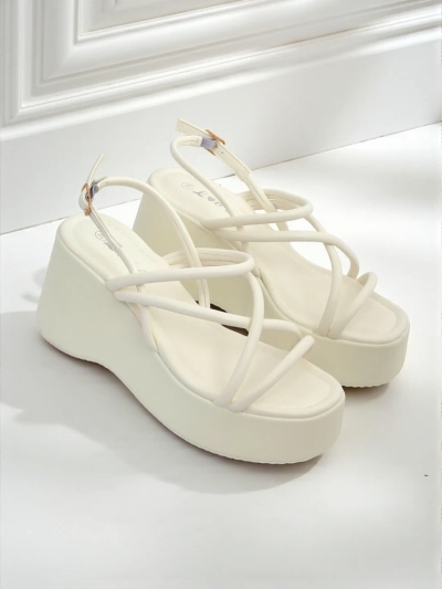 Royalfashion Damen Keilsandalen Skyline Straps