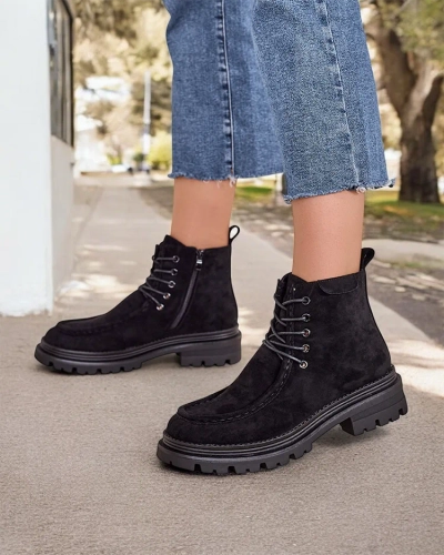 Royalfashion Damen Schnürstiefeletten Rullose