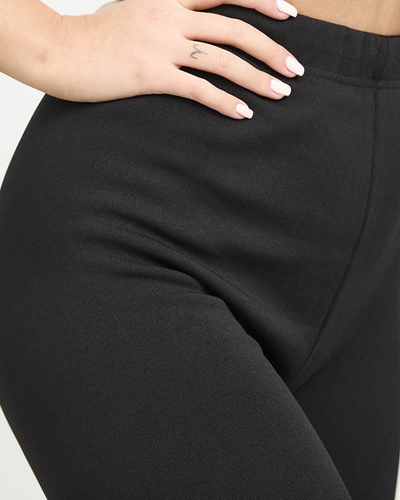 Schwarze klassische Damen-Leggings mit Isolierung GROSSE GRÖSSE - Kleidung