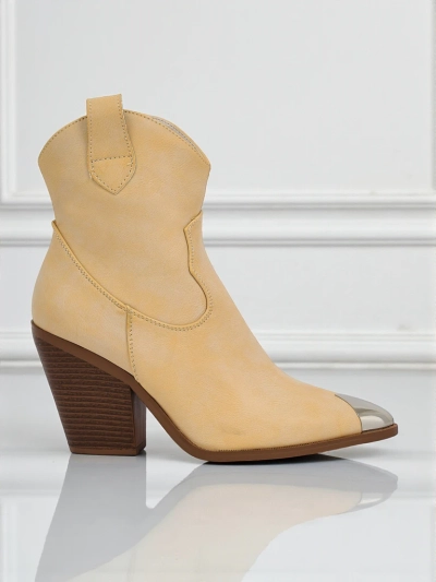 Cowboystiefel für Damen mit Absatz und dekorativer Spitze Glacier Fang