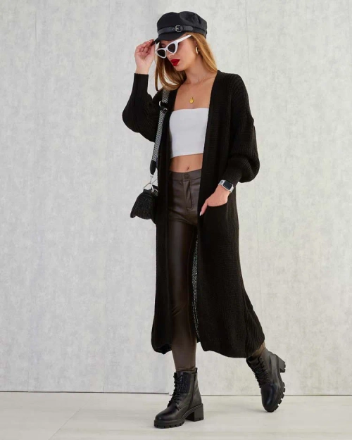 Жіночий в'язаний светр-покривало Royalfashion