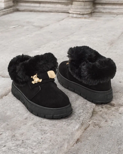 Royalfashion Damen Kurzstiefel a'la Schneestiefel Dobis