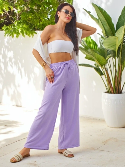 Royalfashion Weite Damenhose mit einem elastischen Bund