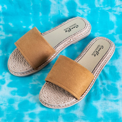 Ysia braune Damenpantoffeln - Schuhe